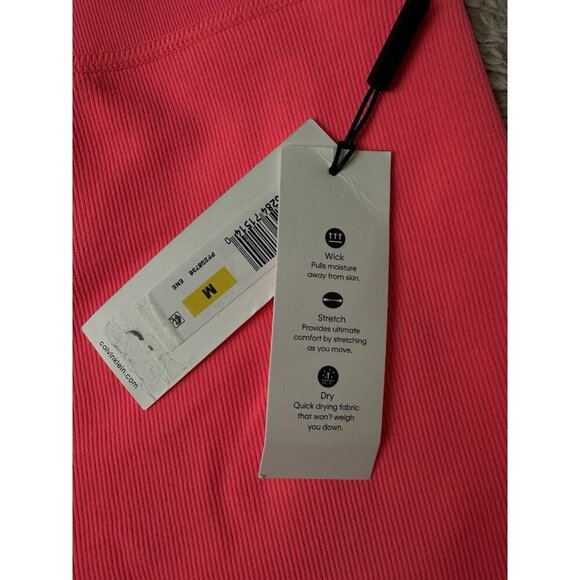 Calvin Klein Performance women's size M Bike Shorts pink.Stretch Quick Dryin - Picture 4 of 10